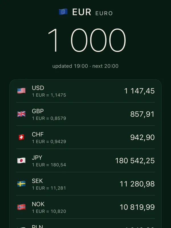 Currencies · iPhone