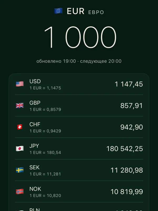 Валюты · iPhone