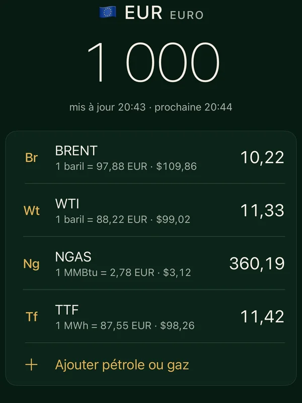 Métaux et énergie · iPhone